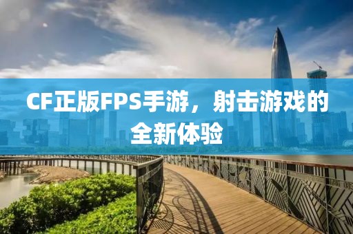 CF正版FPS手游，射击游戏的全新体验