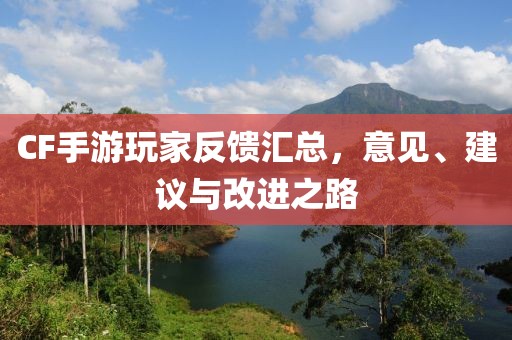 CF手游玩家反馈汇总，意见、建议与改进之路