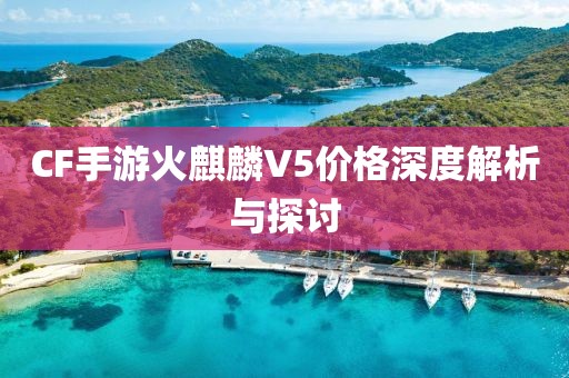 CF手游火麒麟V5价格深度解析与探讨