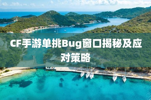 CF手游单挑Bug窗口揭秘及应对策略