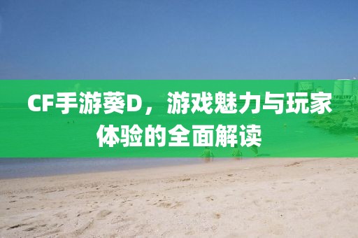 CF手游葵D，游戏魅力与玩家体验的全面解读