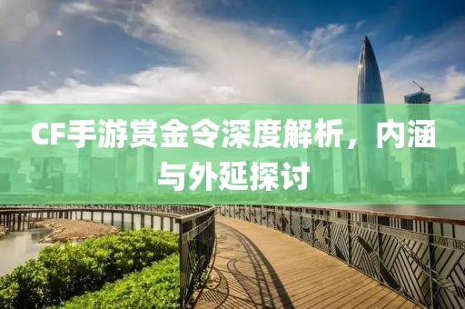 CF手游赏金令深度解析，内涵与外延探讨