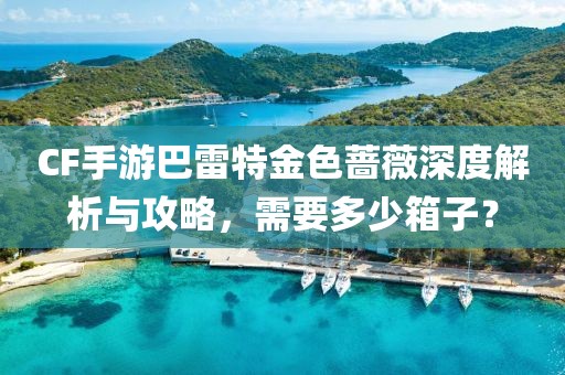 CF手游巴雷特金色蔷薇深度解析与攻略，需要多少箱子？